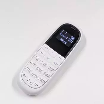 KK1 Мини сотовый телефон 0,66 дюйма OLED экран Bluetooth 3.0 наушники с функцией изменения голоса номеронабиратель автоматическая запись звонков супер легкий портативный разблокированный сотовый телефон белый