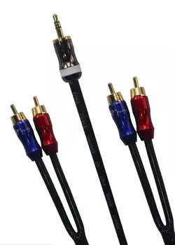KK CABLE RCA Cable RCA Audio Cable Male to Dual RCA Cable Y Splitter Design Stereo Audio RCA Male Cable KK-A3.5to4 3.5mm 2Male KK-A3.5to4 (1M)