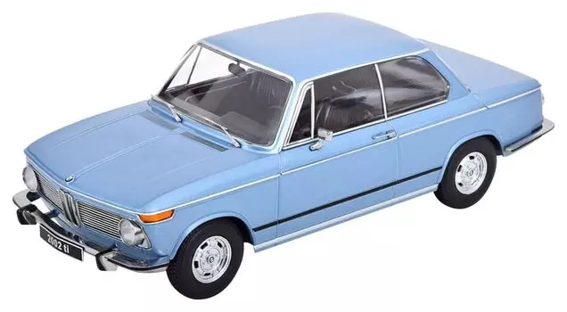 KK scale BMW 2002 ti 1st series 1971 светло-голубой металлик готовый продукт 1/18