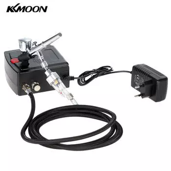 KKmoon 100-250V Профессиональный комплект воздушного компрессора для аэрографа двойного действия с гравитационной подачей US plug