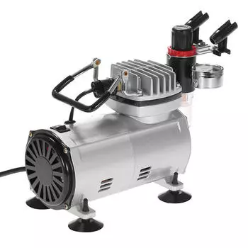 KKmoon новый профессиональный комплект аэрографов 3 с воздушным компрессором хобби-спрей набор аэрографов татуировки EU Plug