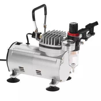 KKmoon Профессиональный комплект аэрографа с воздушным компрессором Набор аэрографов для хобби Набор распылителей краски для дизайна ногтей UK Plug разноцветный