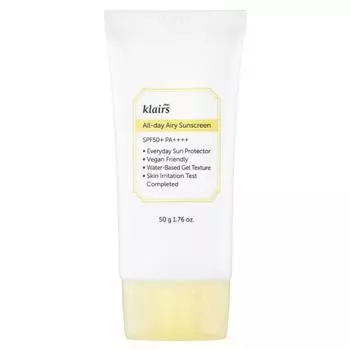 Солнцезащитный крем Klairs All Day Airy Sun Cream SPF50+ PA++++, 50 г, 1 шт.