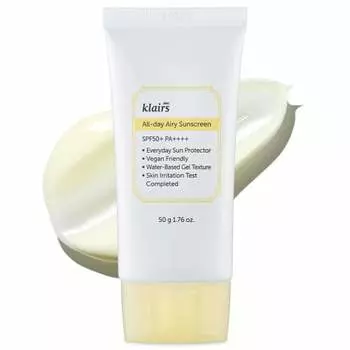 klairs All-day Airy Sunscreen SPF50+PA+++ 50g UV Care Sunscreen Sunscreen for women Sunscreen Korean Cosmetics Facial Sunscreen Sensitive Skin Body No