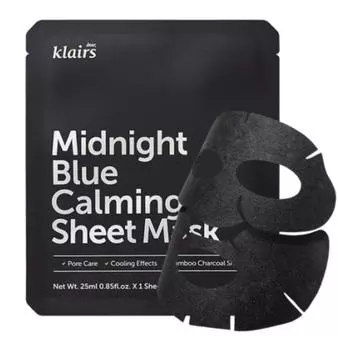 KLAIRS Midnight Blue Calming Sheet Mask 10 листов