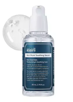 Klairs Rich Moist Soothing Serum 80 мл Корейская косметика Увлажняющая сыворотка Увлажняющая ампула Увлажняющая сыворотка-эссенция Увлажняющая успокаивающая сыворотка