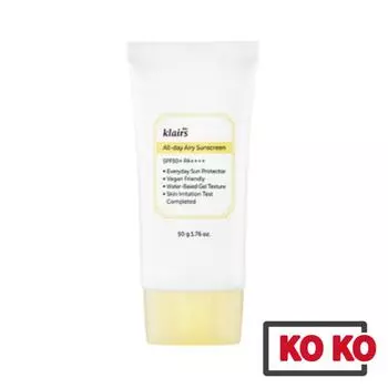 [Klairs] Солнцезащитный крем All Day Cover Airy Sunscreen 50 г SPF 50+ PA++++ / Нелипкий, нежирный 50g x 1