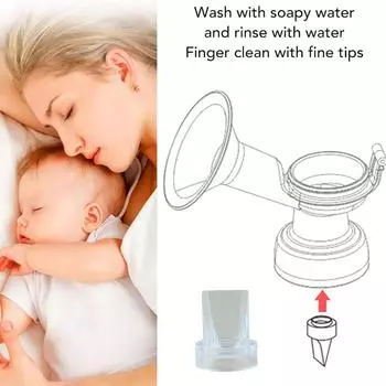 Клапаны типа «утконос» Резиновые клапаны Эффективная мягкая силиконовая насадка для молокоотсоса Улучшает сцеживание молока Удобный контроль