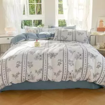 Класс А Материнский и младенческий Четырехпредметный Двухслойный Сирсакер Стиранный Хлопок Студенческое Общежитие 3шт Постельное белье single quilt 150 * 200cm