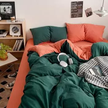 Класс А Материнский и младенческий класс Раскрашиваемая кровать Четырехкомпонентный пододеяльник Студенческая простыня Дом 3шт Набор Фабрика 150x200cm single-piece quilt, one