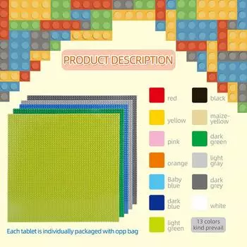 Классическая базовая пластина 50x50 точек Строительные блоки Кирпичи Базовые пластины DIY Пластиковые доски Строительные блоки Базовые пластины Конструкторы Игрушки синий