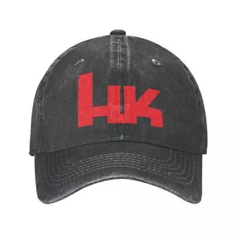 Классическая бейсболка Heckler And Koch No Compromise для мужчин и женщин, потертые джинсовые потертые головные уборы, регулируемые шапки для тренировок с пистолетом One Size