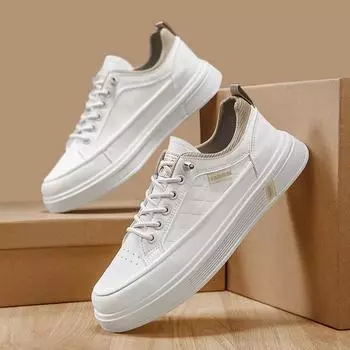 Классическая брендовая износостойкая подошва мужская обувь из натуральной кожи элегантная белая трендовая мужская деловая повседневная обувь универсальная 39