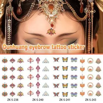 Классическая бровь сексуальная милая ретро татуировка паста в стиле западных регионов девочка ребенок лоб паста детская временная татуировка наклейка