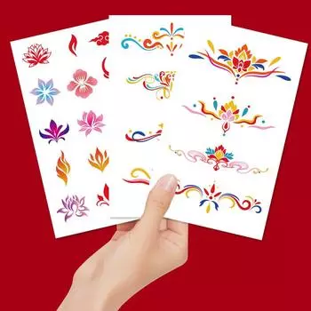 Классическая бровь сексуальная милая ретро татуировка паста древний стиль девочка ребенок лоб паста ханьфу детская временная татуировка наклейка