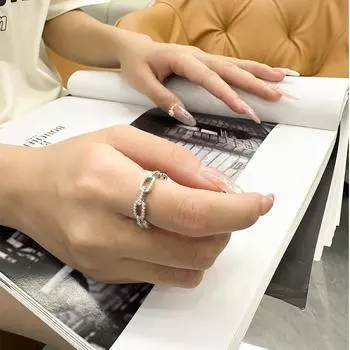 Классическая цепочка, свадебные украшения, ювелирные изделия, 925 пробы, муассанит, кольца для женщин, модные повседневные ювелирные изделия, подарки 5 белый