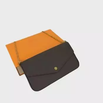 Классическая цветочная сумка-мешок «Три в одном» с цепочкой для маджонга и логотипом 21x12x3 cm