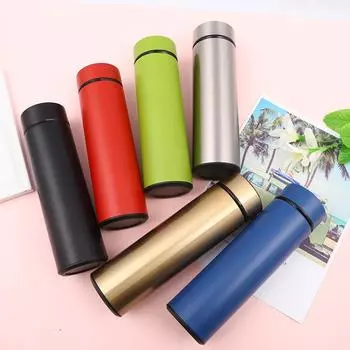 Классическая деловая прямая чашка Вакуумная чашка из нержавеющей стали 304 Автомобильный офисный подарок 500ml чёрный