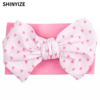 Классическая детская эластичная гипоаллергенная повязка на голову с бантом 6 дюймов, популярный фестивальный дорожный головной убор, милые детские аксессуары для волос своими руками для вечеринки по случаю дня рождения
