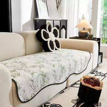 Классическая диванная подушка специальной формы в европейском стиле, синель, нецарапающаяся нескользящая ткань для чехла на диван, универсальная подушка для сиденья Four Seasons в стиле Ins 70*70cm
