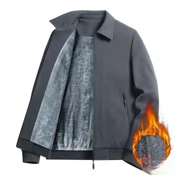 Классическая флисовая административная куртка Cadre для весны, осени и зимы, мужская и женская куртка со стоячим воротником M чёрный