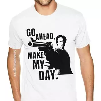 Классическая футболка с Клинтом Иствудом, унисекс, простая модная брендовая негабаритная футболка с аниме Homme, дешевая винтажная футболка со скидкой