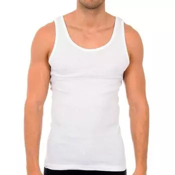 Мужская классическая футболка с широкими бретелями 0980 48 белый