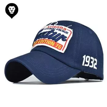 Классическая хлопковая бейсболка с объемной вышивкой в виде буквы characterure1932 высококачественная выстиранная кепка Adjustable красный