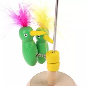 Классическая игрушка дятел на палке, деревянные игрушки для младенцев, игрушки для игр