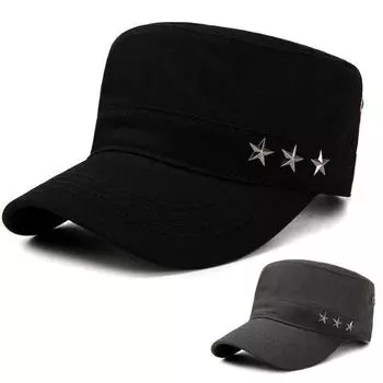 Классическая камуфляжная армейская кадетская шляпа, регулируемая боевая полевая военная кепка, патрульные кепки, уличная кепка чёрный