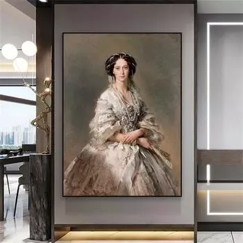 Классическая картина маслом, постер, Мария Александровна, принты, Винтерхальтер, холст, картина, большая винтажная домашняя комната, галерея, украшение 21cm30cm NoFrame