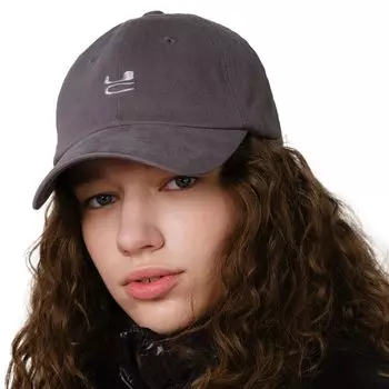Классическая кепка из стираного хлопка, унисекс, на 4 сезона, регулируемый размер, повседневная, единый размер, базовая бейсболка, шляпа для защиты от солнца от УФ-лучей, корейская [UNDERCONTROL] (Древесный уголь)