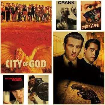 Классическая коллекция фильмов, постеры «Нечто/они живут», постеры на крафт-бумаге, наклейки на стену, гостиная, бар, художественная роспись, домашний декор 30x21cm