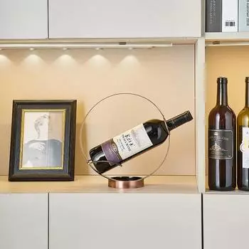 Классическая круглая железная винная стойка, эстетичный держатель для вина, винный шкаф, украшения, современное украшение для дома и офиса, металлическая винная стойка