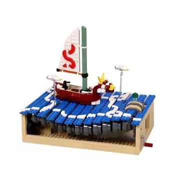 Классическая легенда Игра Креативные интерактивные движущиеся кирпичики Морской корабль Блоки Замок Дерево Строительная игрушка Подарочный продукт для поклонников