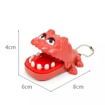 Классическая мини-жесткая туманная пасть, стоматолог, укус пальца, семейная игра, игрушка, трюк, шутка, реквизит, детская интерактивная игрушка для детей от 3 лет и старше Mini Fierce Fog красный