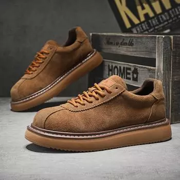 Классическая мода хаки инструментальные туфли для мужчин дышащая кожаная повседневная обувь мужские полуботинки на шнуровке мужская обувь Zapatos De Hombre 39