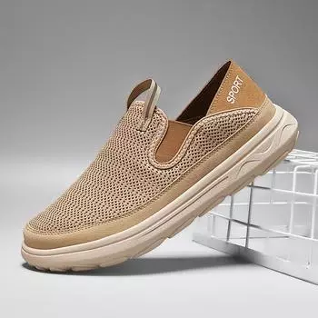 Классическая модная мужская повседневная обувь без застежек, кроссовки для ходьбы на открытом воздухе, дышащая спортивная обувь 39 серый