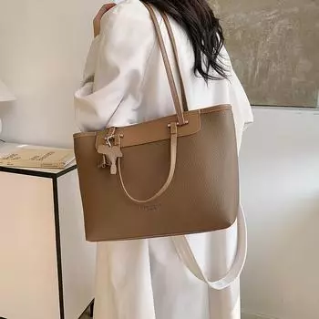 Классическая модная сумка с улучшенными ощущениями, новая простая однотонная сумка в западном стиле, универсальная сумка на одно плечо