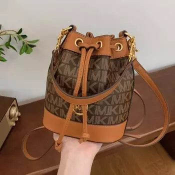 Классическая модная женская сумка-ведро, трендовая брендовая сумка через плечо с ретро-принтом, элегантная дизайнерская сумка через плечо класса люкс