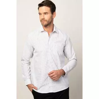 Классическая мужская белая рубашка с принтом Easy Iron с принтом