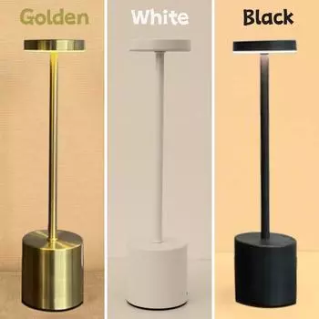 Классическая настольная лампа USB перезаряжаемый ночник плавная регулировка яркости сенсорная настольная лампа 3 цвета прикроватная лампа украшение для бара отеля 2025 белый