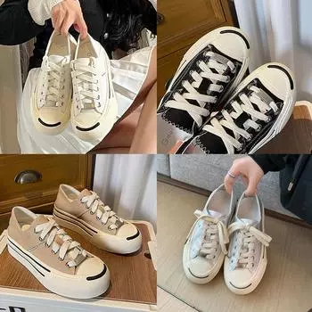 Классическая невидимая увеличивающая рост стелька 5 см круглый носок улыбающаяся парусиновая обувь женская обувь для скейтбординга женская повседневная обувь 34 чёрный