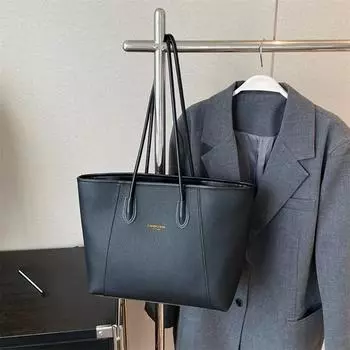 Классическая однотонная сумка через плечо из искусственной кожи, повседневная модная женская сумка, простая сумка через плечо в стиле ретро чёрный