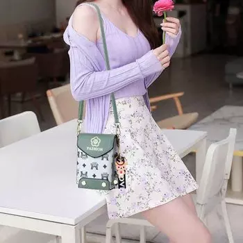 Классическая однотонная сумка на плечо высокого класса для женщин, нишевая сумка через плечо, модная маленькая квадратная сумка кофейный