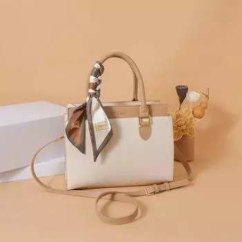 Классическая однотонная сумка на плечо высокого класса для женщин, нишевая сумка через плечо, модная маленькая квадратная сумка белый