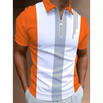 Классическая полосатая мужская футболка с принтом, модная одежда с воротником, мужская футболка, летняя футболка S