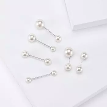 Классическая простая универсальная брошь из сплава с жемчугом, креативная женская брошь на свитер, рубашка, украшение