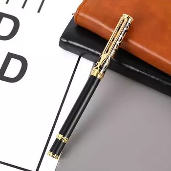 Классическая шариковая ручка с металлическим роликом для офиса и деловых людей, фирменная ручка