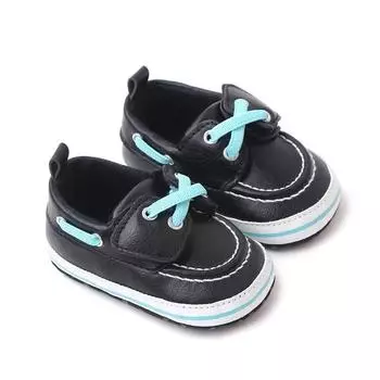 Классическая спортивная обувь из искусственной кожи для новорожденных мальчиков, обувь для первых ходунков, повседневная удобная нескользящая хлопковая подошва 11cm абрикосовый